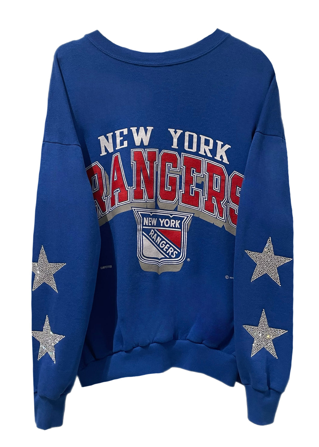 New York Rangers, Hockey One of a KIND Vintage Sweatshirt with Crystal Star Design