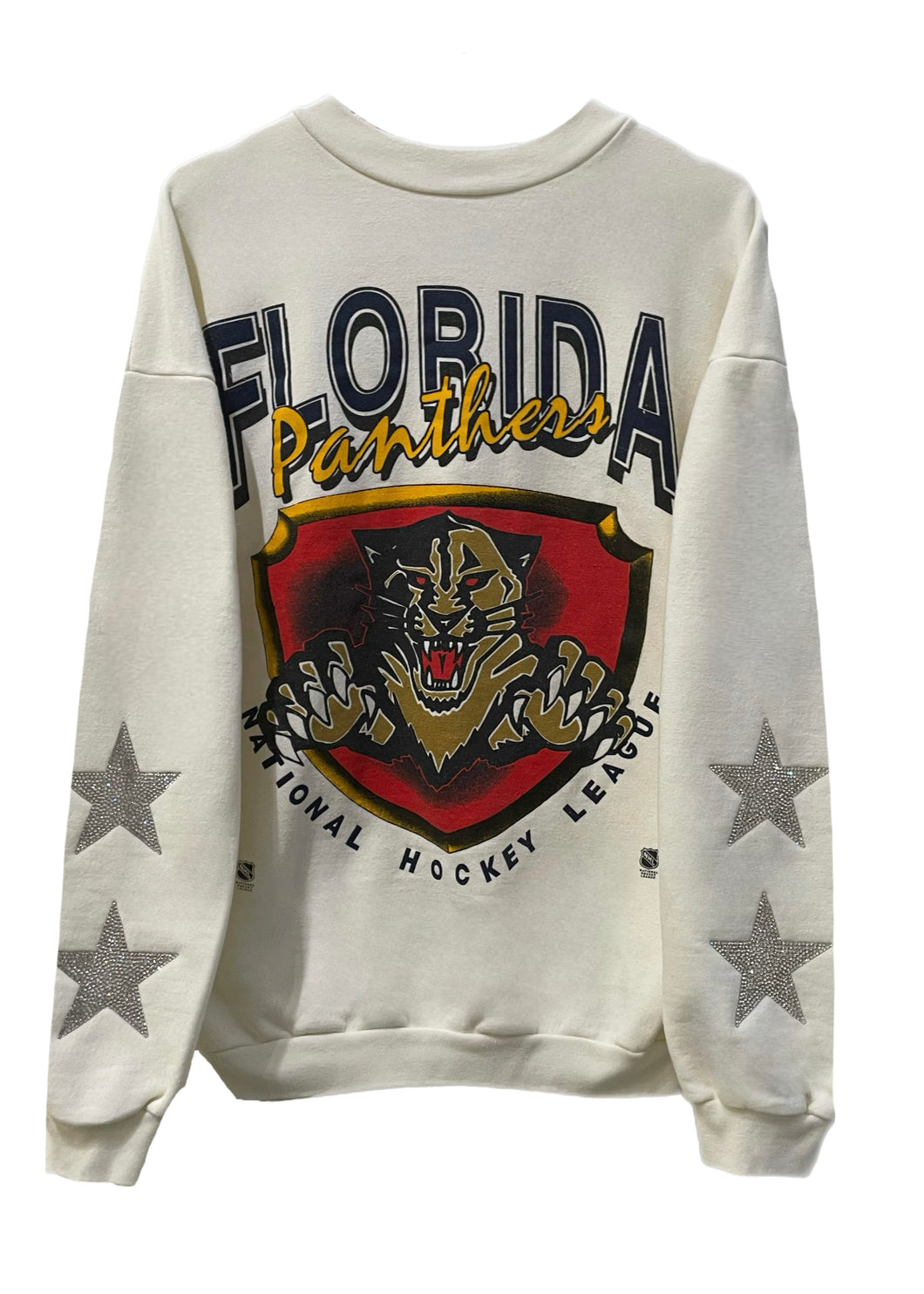 Florida Panthers, Hockey One of a KIND Vintage ”Rare Find”  Sweatshirt with Crystal Star Design