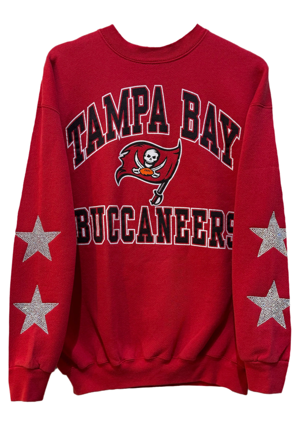 Tampa Bay Buccaneers, Football One of a KIND Vintage Sweatshirt with Crystal Star Design