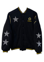 Load image into Gallery viewer, Boston Bruins, Hockey One of a KIND Vintage Bomber Jacket with Crystal Stars Design
