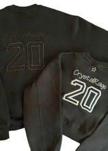 Load image into Gallery viewer, CrystalRags Oversized Soft Sweatshirt with Embroidered Name &amp; Number on Back
