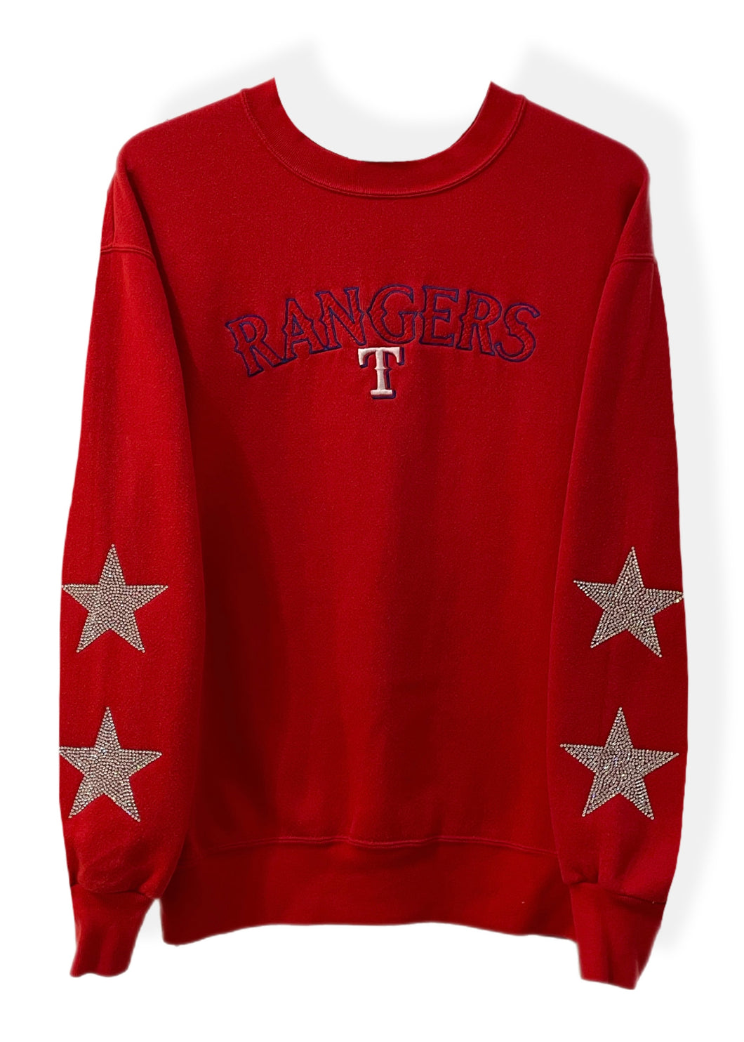 Texas Rangers, Baseball One of a KIND Vintage Sweatshirt with Crystal Star Design