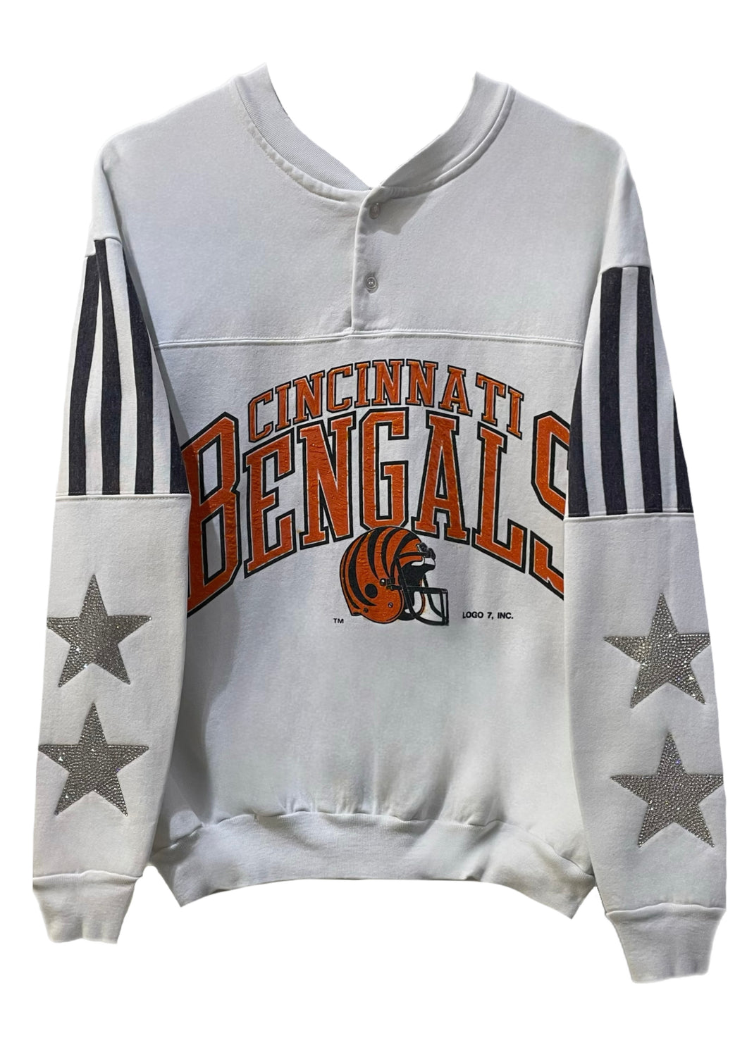 Cincinnati Bengals, Football One of a KIND Sweatshirt “Rare Find” with Crystal Star Design