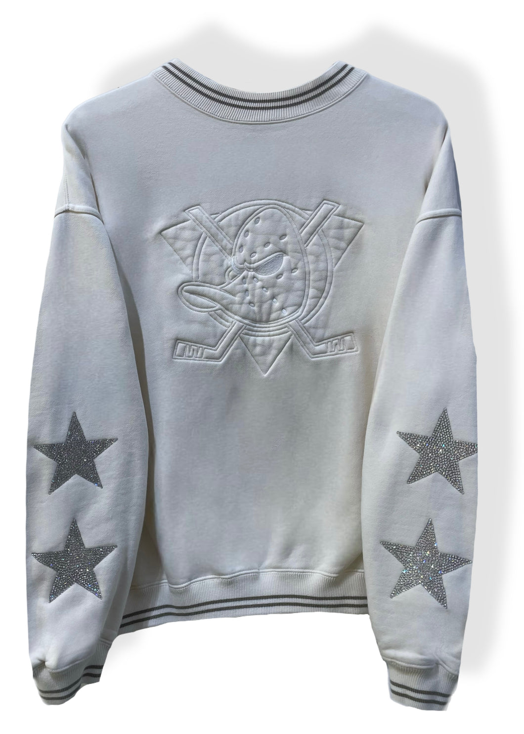 Anaheim Ducks, Hockey One of a KIND Vintage Mighty Ducks Sweatshirt with Crystal Star Design