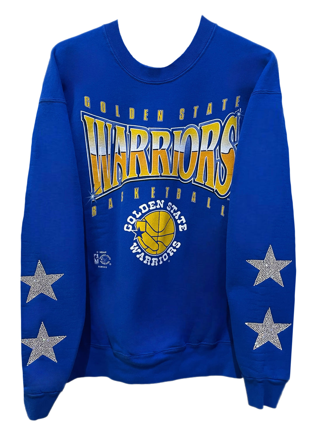 Golden State Warriors, NBA One of a KIND Vintage Sweatshirt with Crystal Star Design