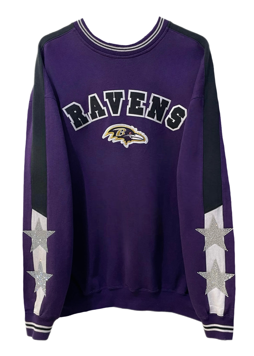 Baltimore Ravens, Football One of a KIND Vintage Sweatshirt with Crystal Star Design