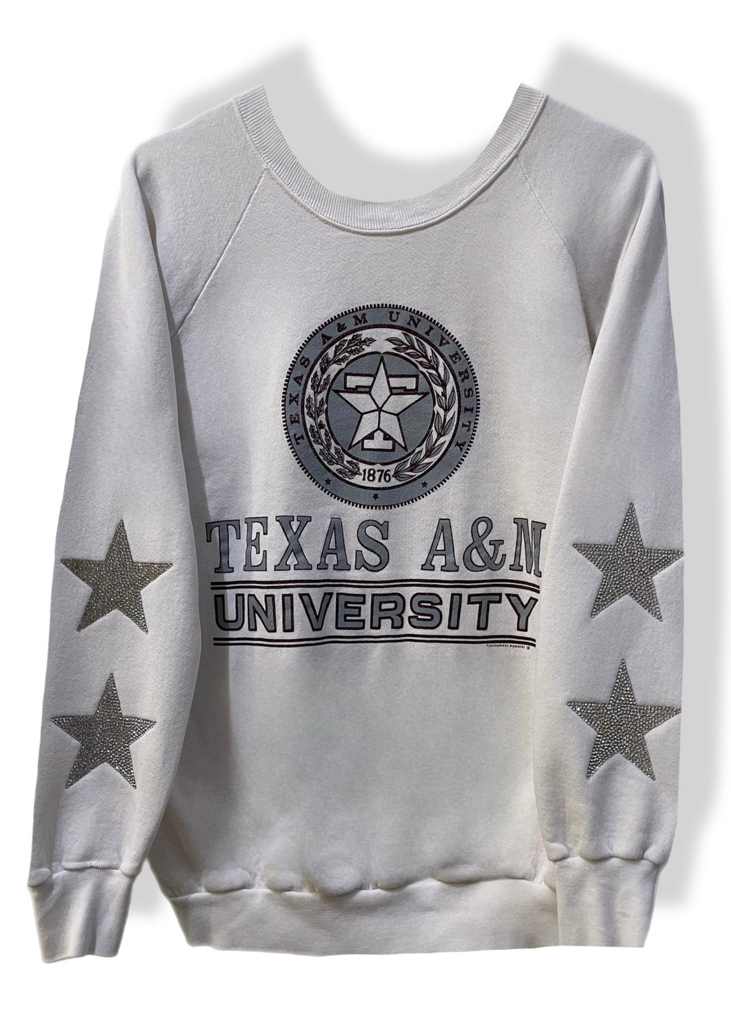 Texas A&M University, One of a KIND Vintage Sweatshirt with Crystal Star Design