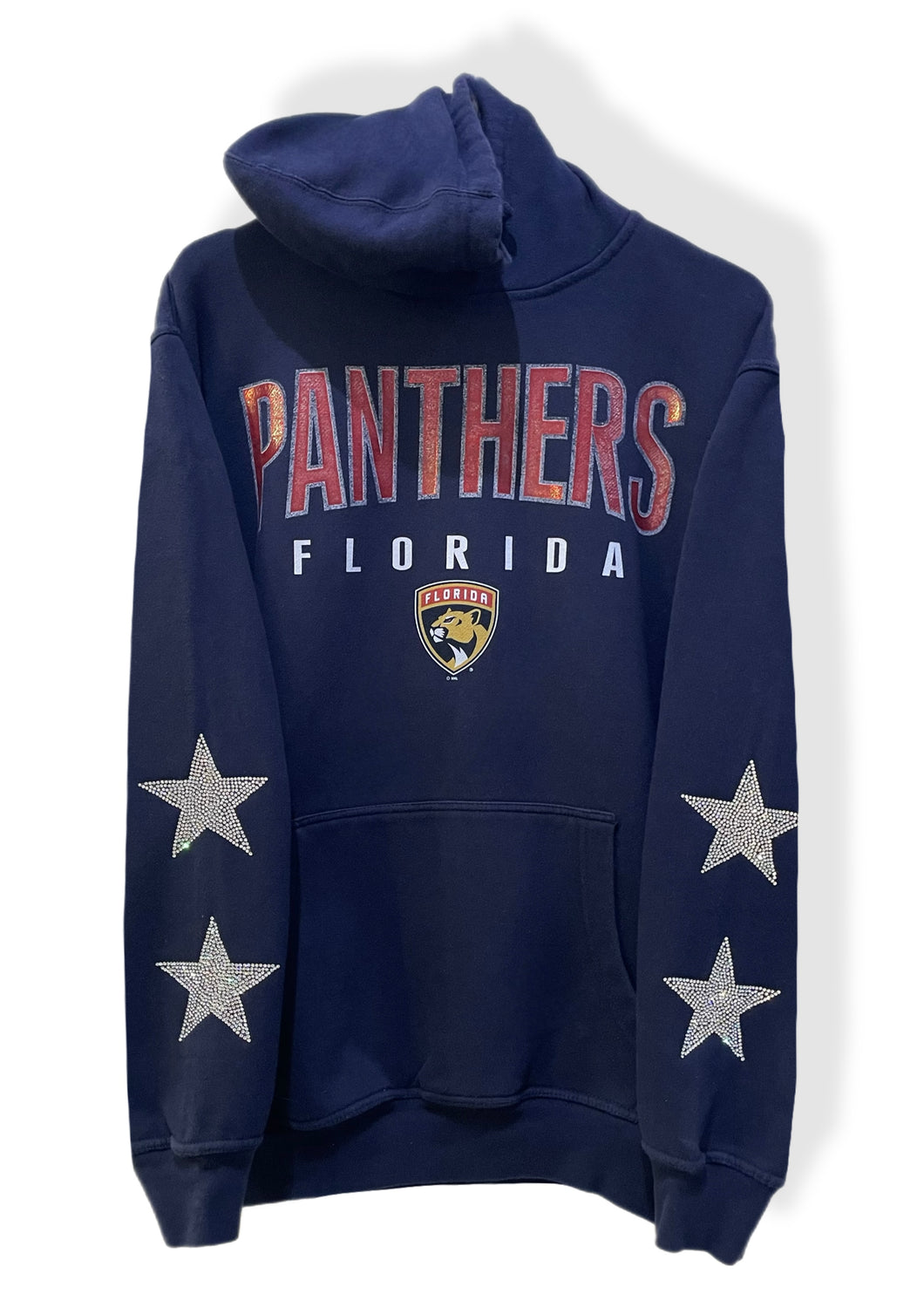 Florida Panthers, Hockey One of a KIND Vintage Hoodie with Crystal Star Design