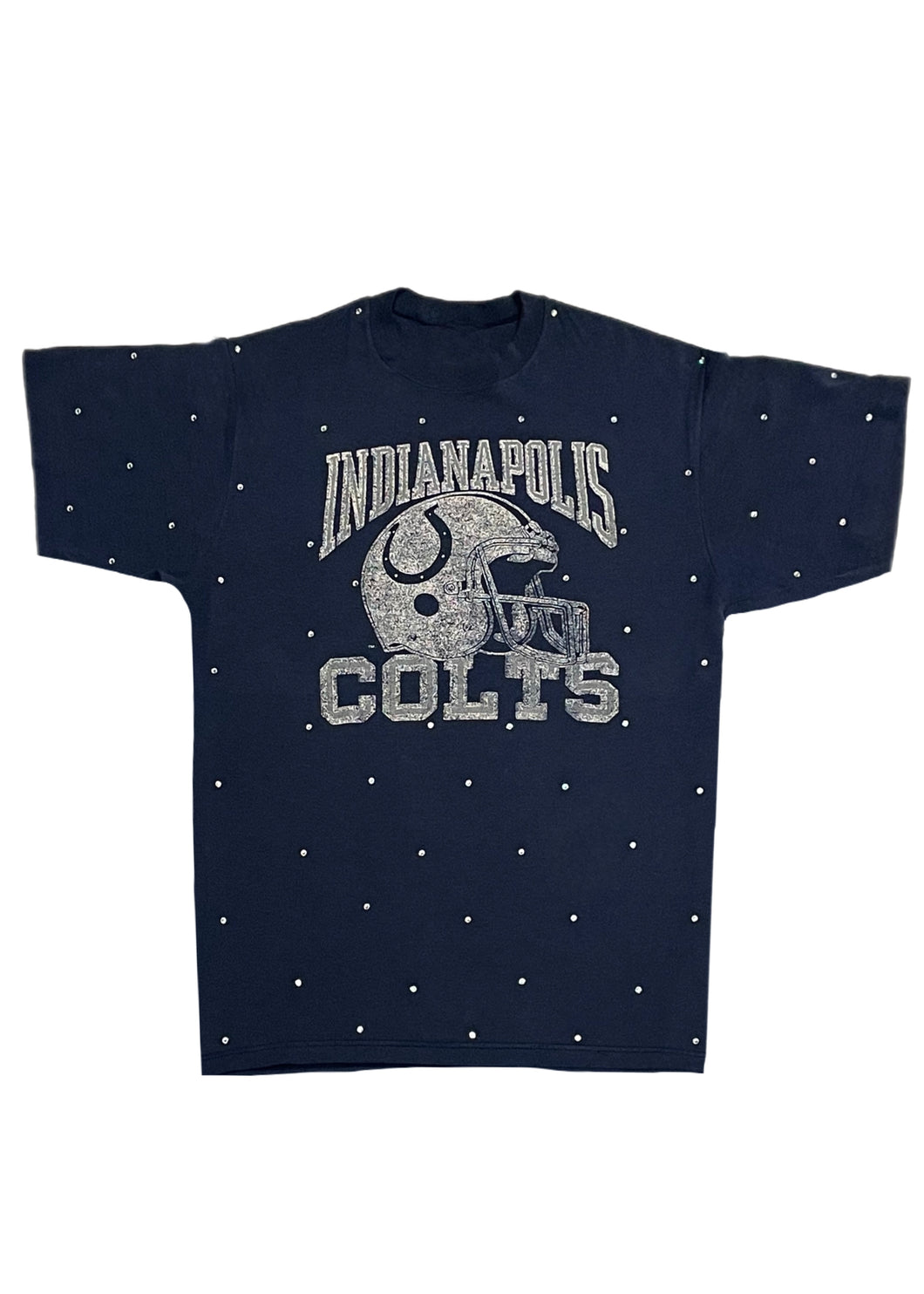 Indianapolis Colts, NFL One of a KIND Vintage Tee Shirt with All Over Crystal Design