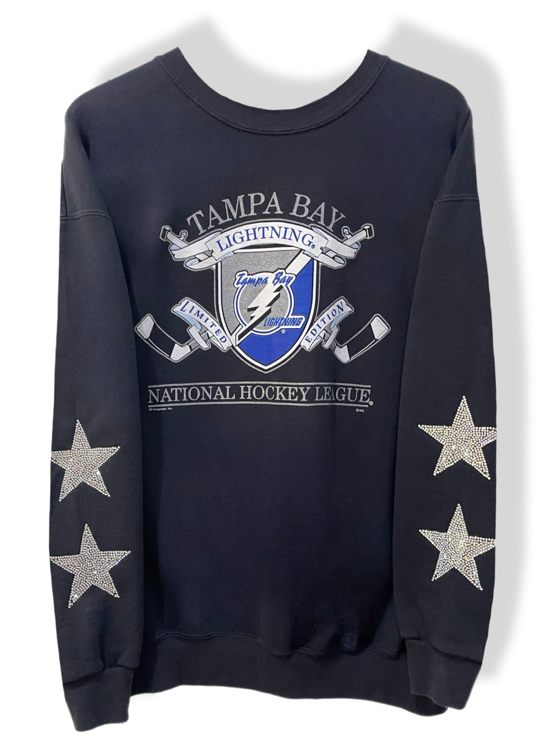 Tampa Bay Lightning, Hockey One of a KIND vintage sweatshirt with Crystal Star Design