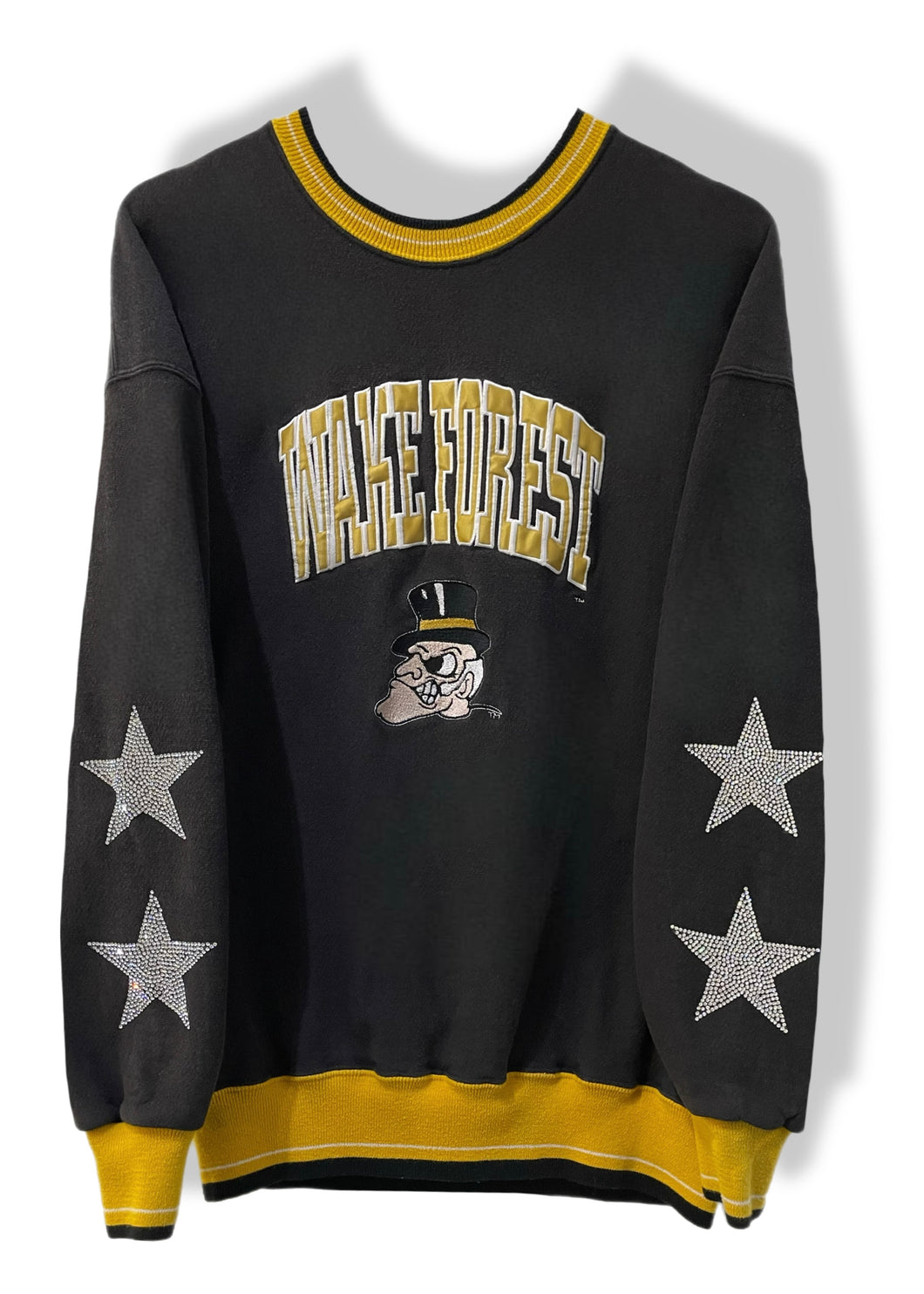 Wake Forest University, One of a KIND “Rare Find” Vintage Sweatshirt with Crystal Star Design