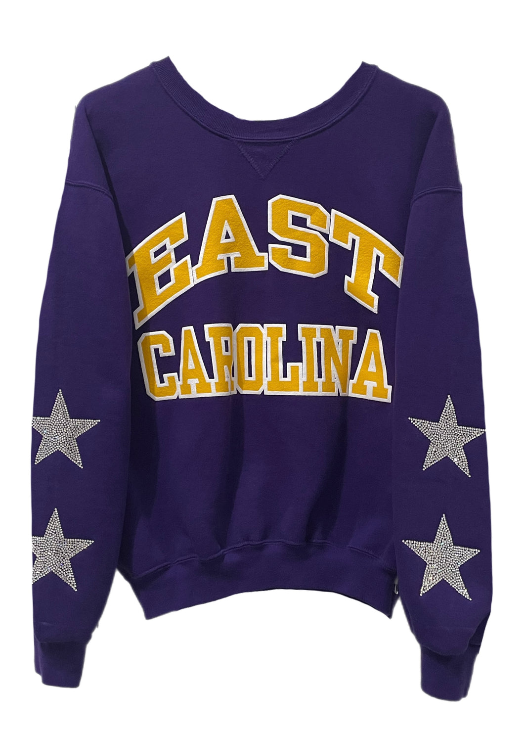 East Carolina University, One of a KIND Vintage Sweatshirt with Crystal Star Design