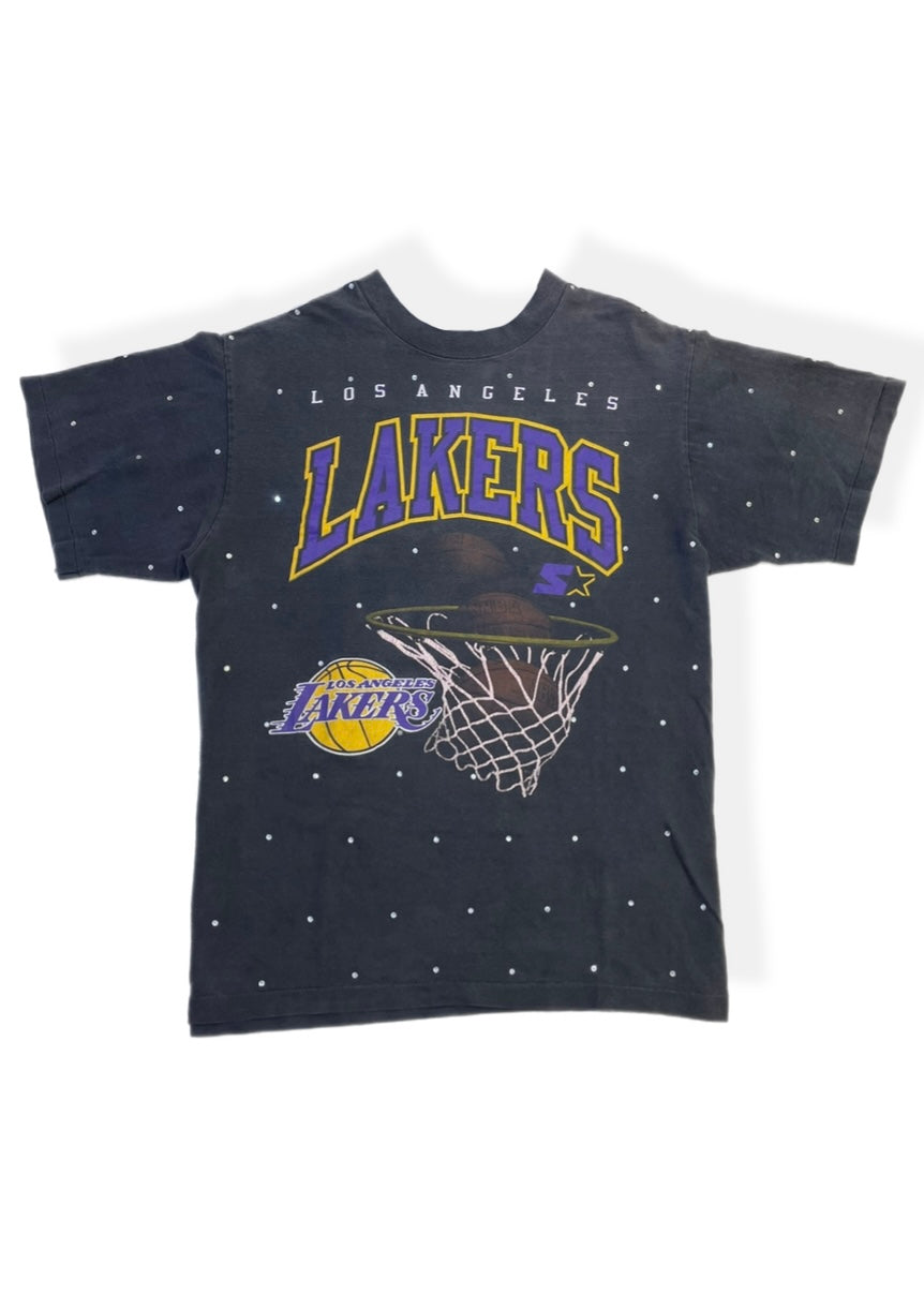 LA Lakers, Basketball One of a KIND “Rare Find” Vintage Tee with Crystal Star Design