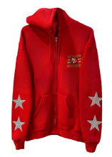 Load image into Gallery viewer, San Francisco 49ers, Football One of a KIND Vintage Zip Up Hoodie with Crystal Star Design
