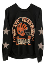 Load image into Gallery viewer, Cincinnati Bengals, Football One of a KIND Vintage Sweatshirt with Crystal Star Design
