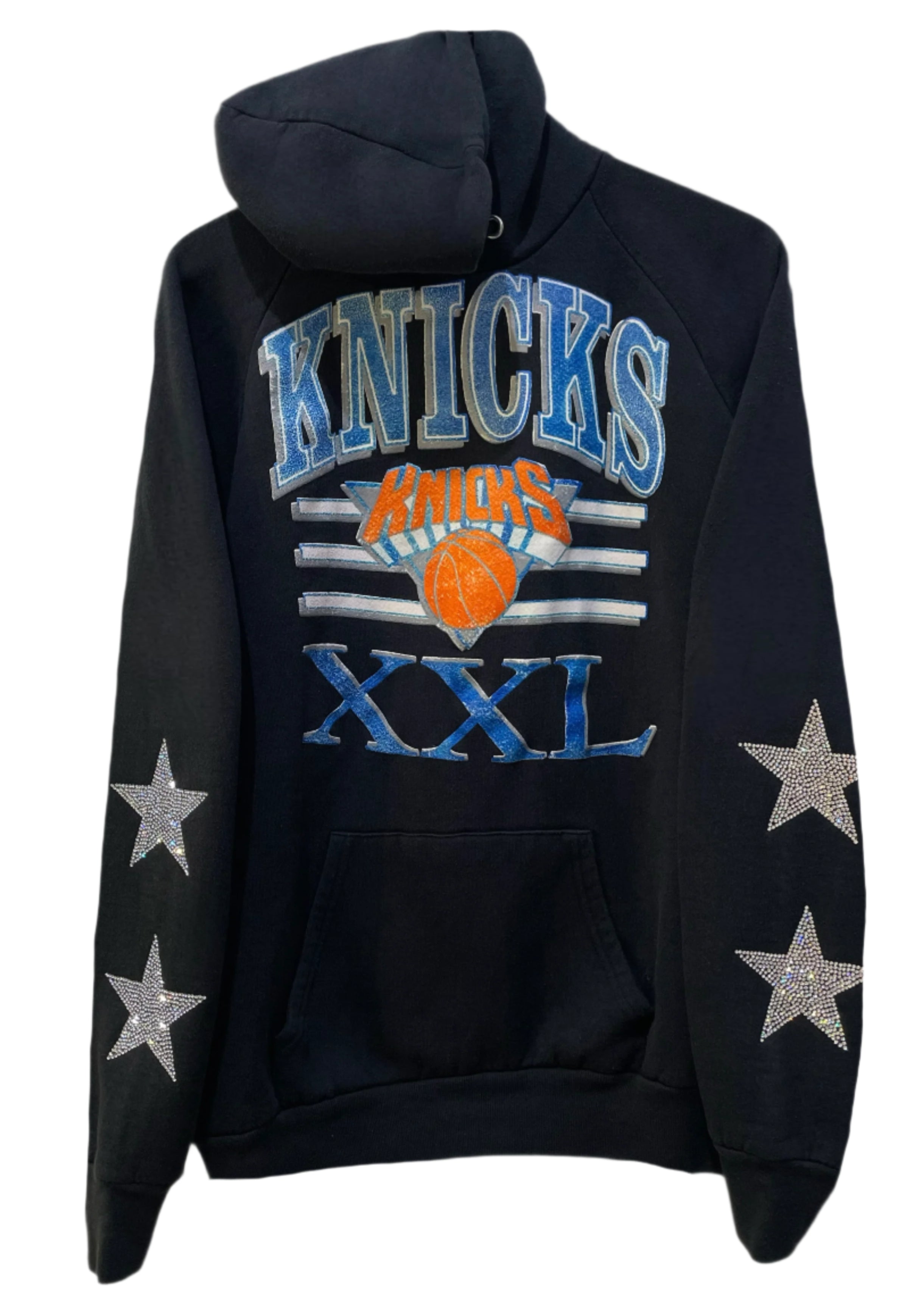 New York Knicks, NBA Basketball One of a KIND “Rare Find” Vintage Hoodie with Crystal Star Design