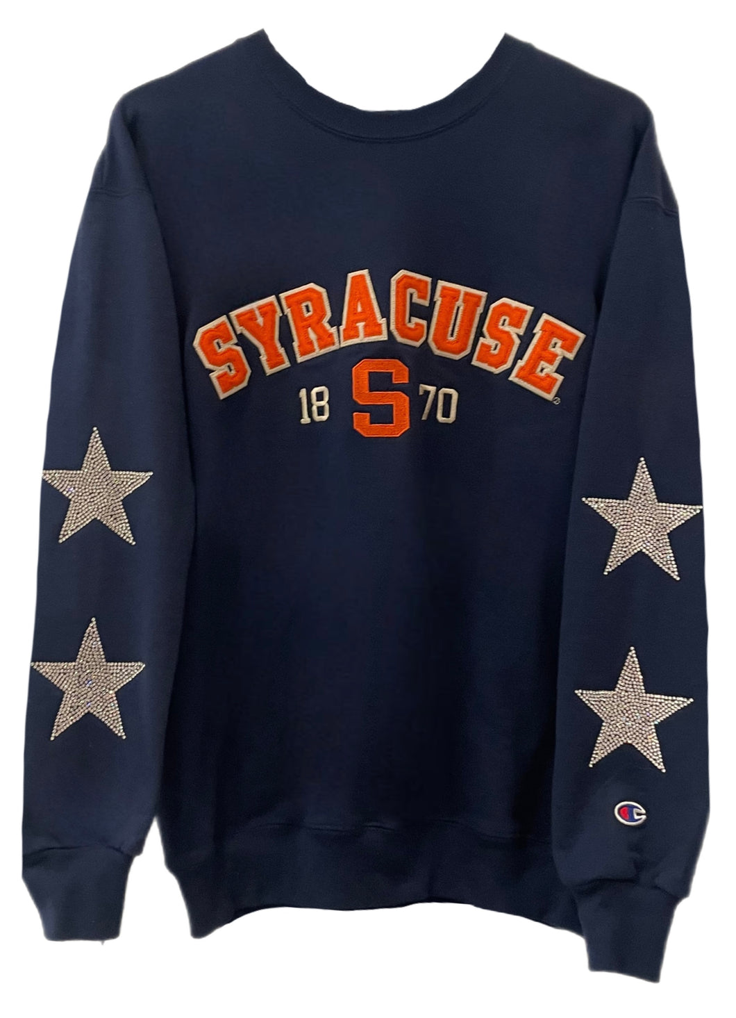 Syracuse University, One of a KIND Vintage Sweatshirt with Crystal Star Design