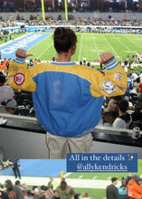Load image into Gallery viewer, LA Chargers, NFL One of a KIND Vintage “Rare Find” Jacket with Crystal Star Design, Custom Large Number on the Back
