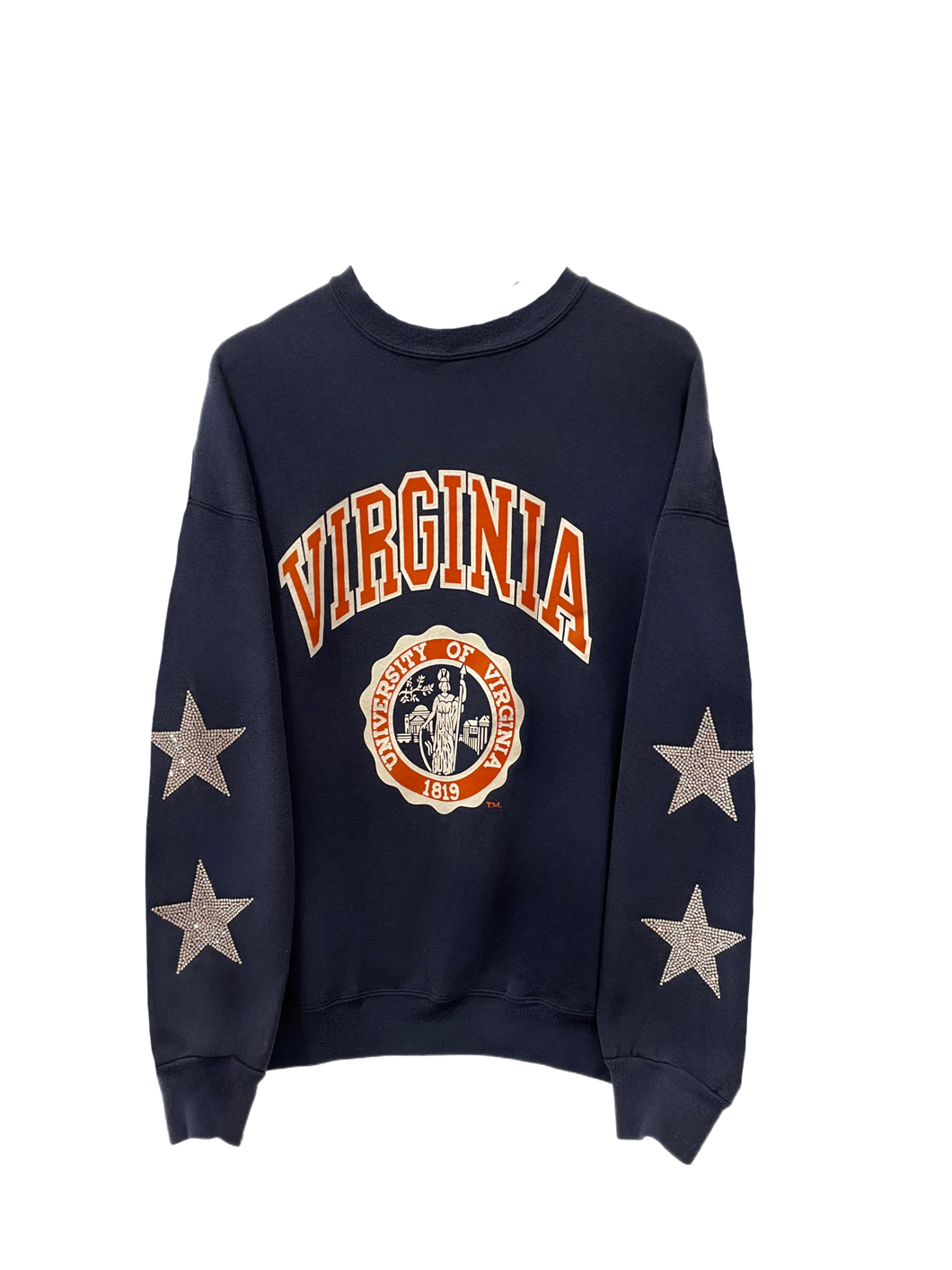 University of Virginia, UVA One of A Kind Vintage Sweatshirt with Crystal Star Design