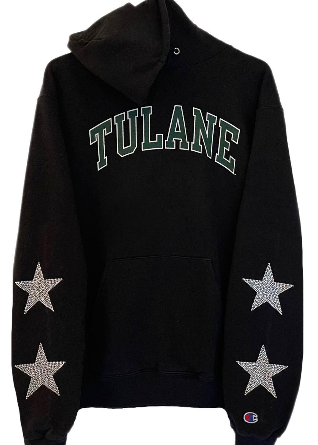 Tulane University, One of a KIND Vintage Hoodie with Crystal Star Design