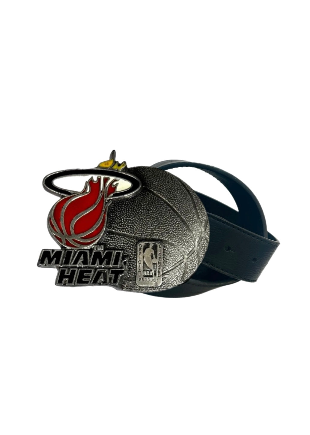 Miami Heat, NBA Vintage 1994 Belt Buckle with New Soft Leather Strap