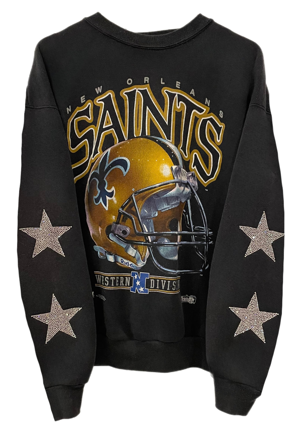 New Orleans Saints, NFL One of a KIND Vintage “Rare Find” Sweatshirt with Crystal Star Design