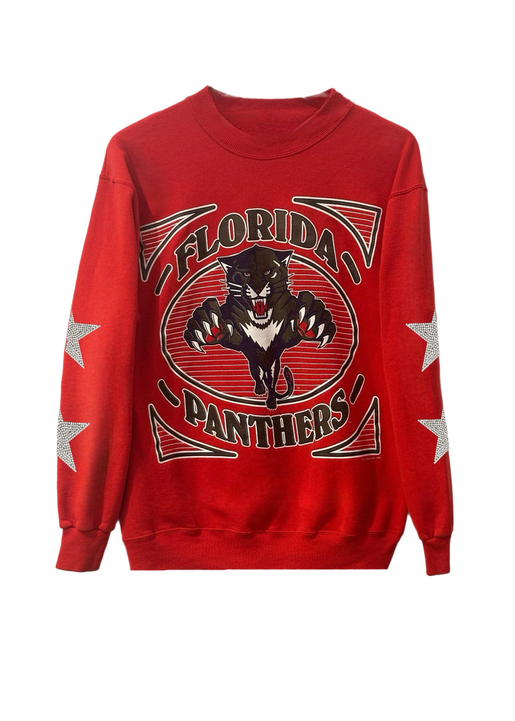 Florida Panthers, Hockey One of a KIND Vintage Sweatshirt with Crystal Star Design