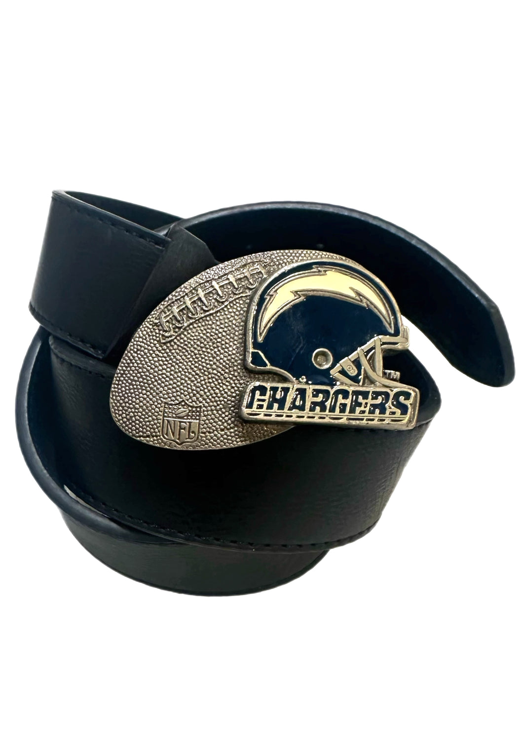 LA Chargers, Football Vintage Belt Buckle with New Soft Leather Strap