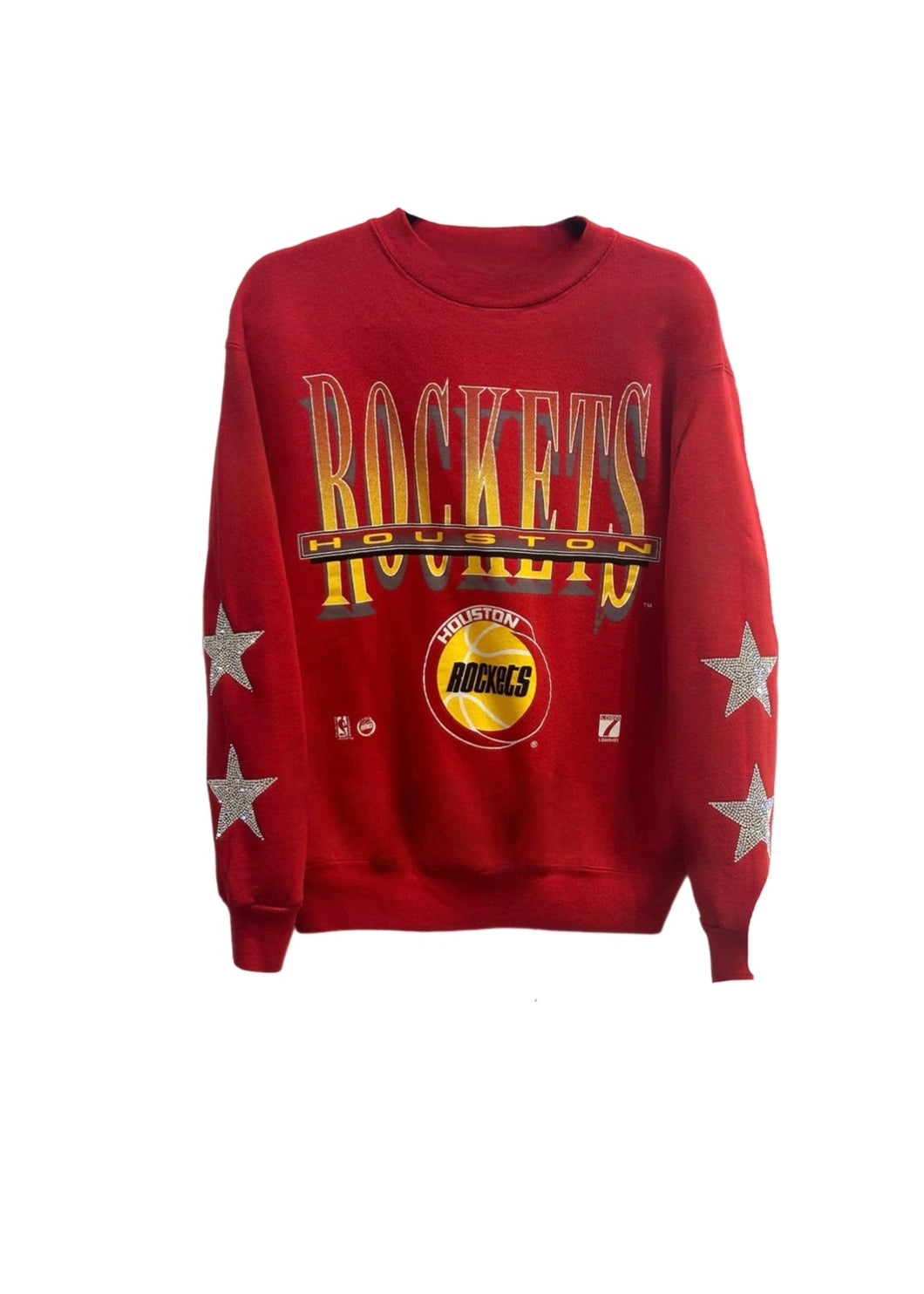 Houston Rockets, NBA One of a KIND Vintage Sweatshirt with Crystal Star Design