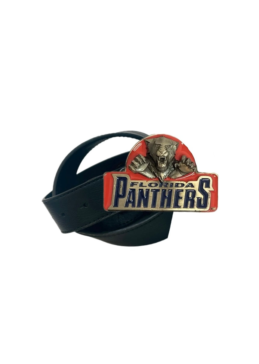 Florida Panthers, Hockey Vintage 1993 Belt Buckle with New Soft Leather Strap