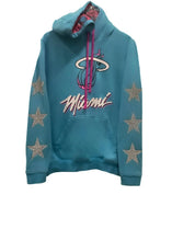 Load image into Gallery viewer, Miami Heat, NBA One of a KIND Vintage Hoodie with Three Crystal Star Design
