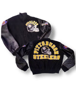 Load image into Gallery viewer, Pittsburgh Steelers, NFL One of a KIND “Rare Find” Vintage Jacket with Crystal Star Design
