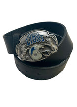 Load image into Gallery viewer, Detroit Lions, Football Vintage 1987 Belt Buckle with New Soft Leather Strap

