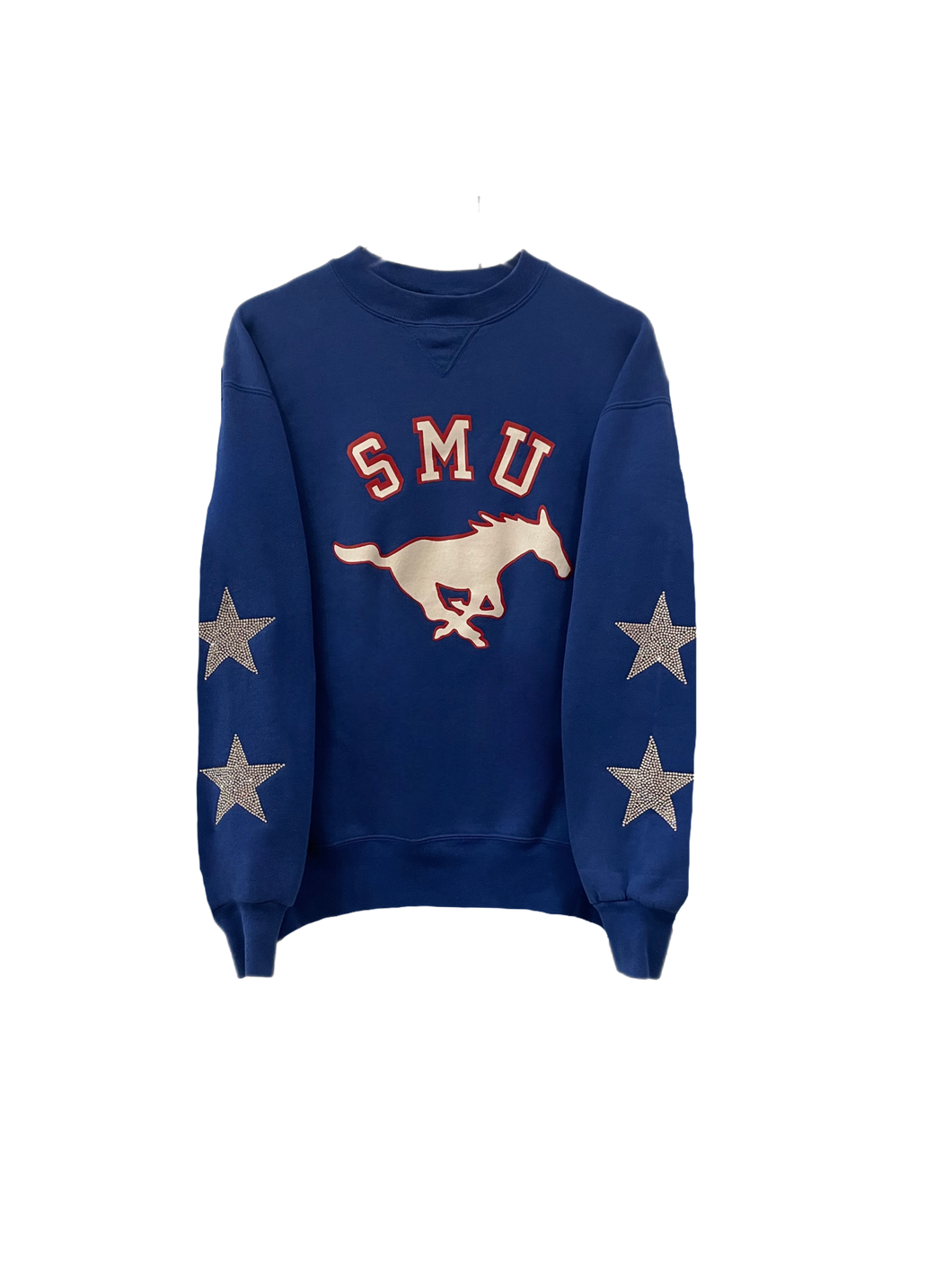 Southern Methodist University, One of a KIND Vintage SMU Sweatshirt with Crystal Star Design