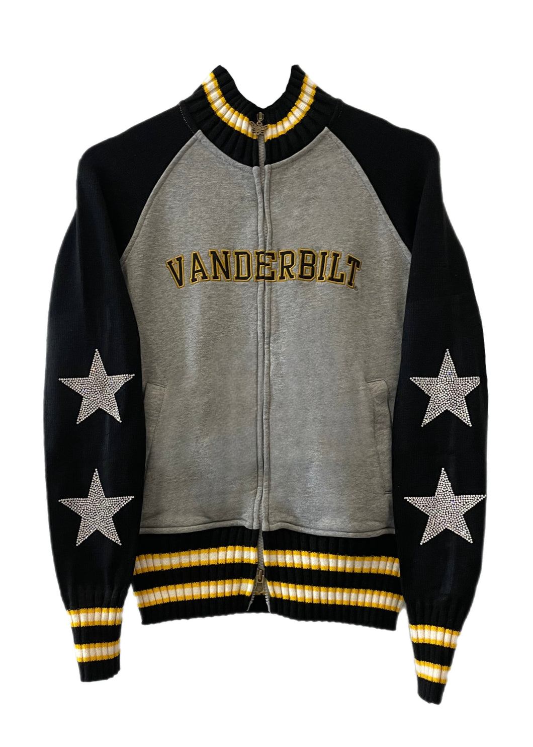 Vanderbilt University, One of a KIND Vintage Zip Up Jacket with Crystal Star Design