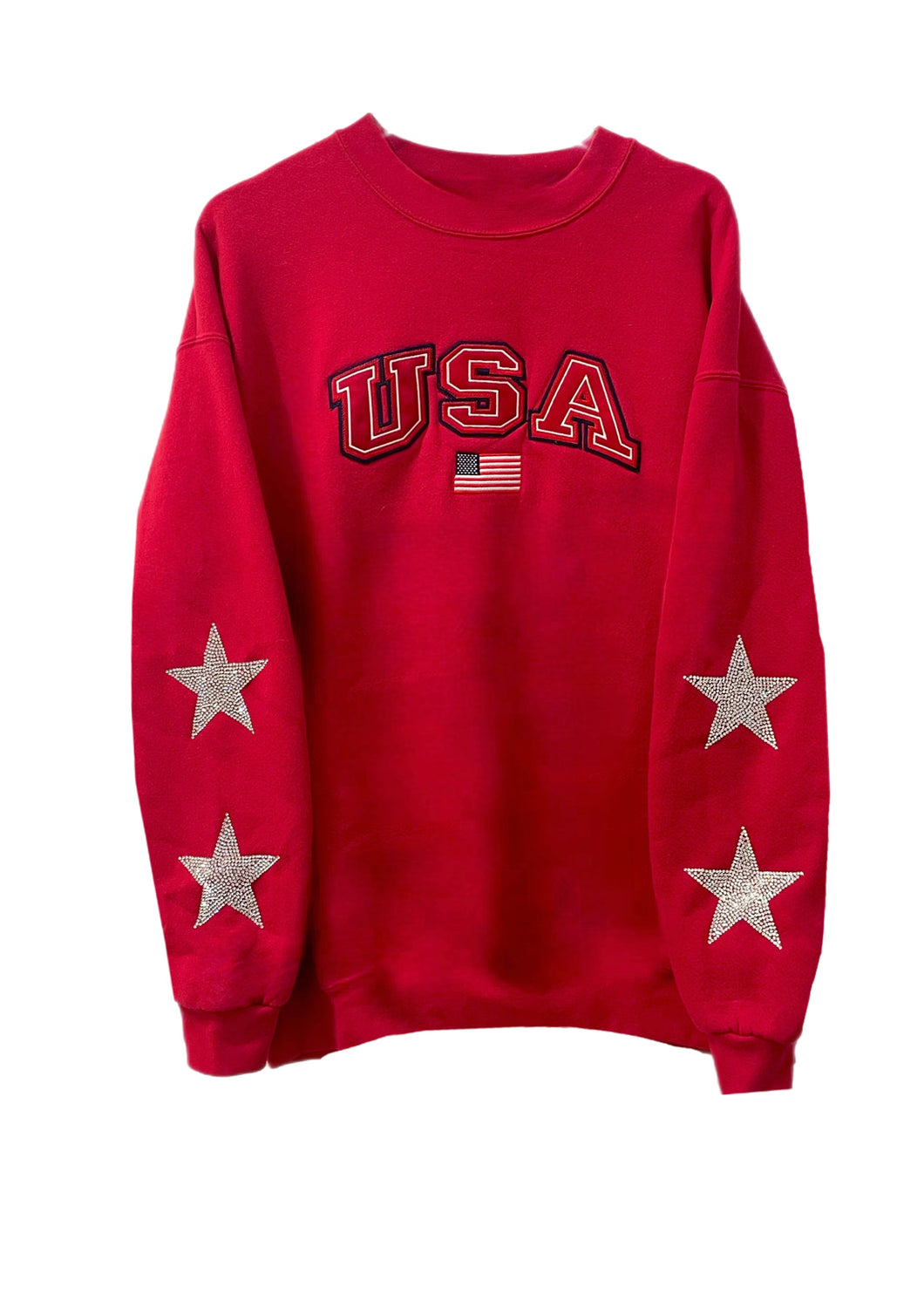 USA Olympics, One of a KIND Vintage Sweatshirt with Crystal Star Design