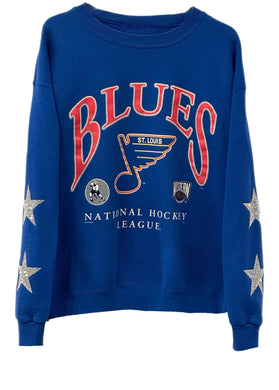 ShopCrystalRags Dallas Cowboys, NFL One of A Kind Vintage Sweatshirt with Crystal Star Design.