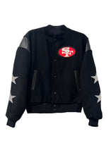 Load image into Gallery viewer, San Francisco 49ers, Football “Rare Find” One of a KIND Vintage  Letterman Jacket with Crystal Star Design
