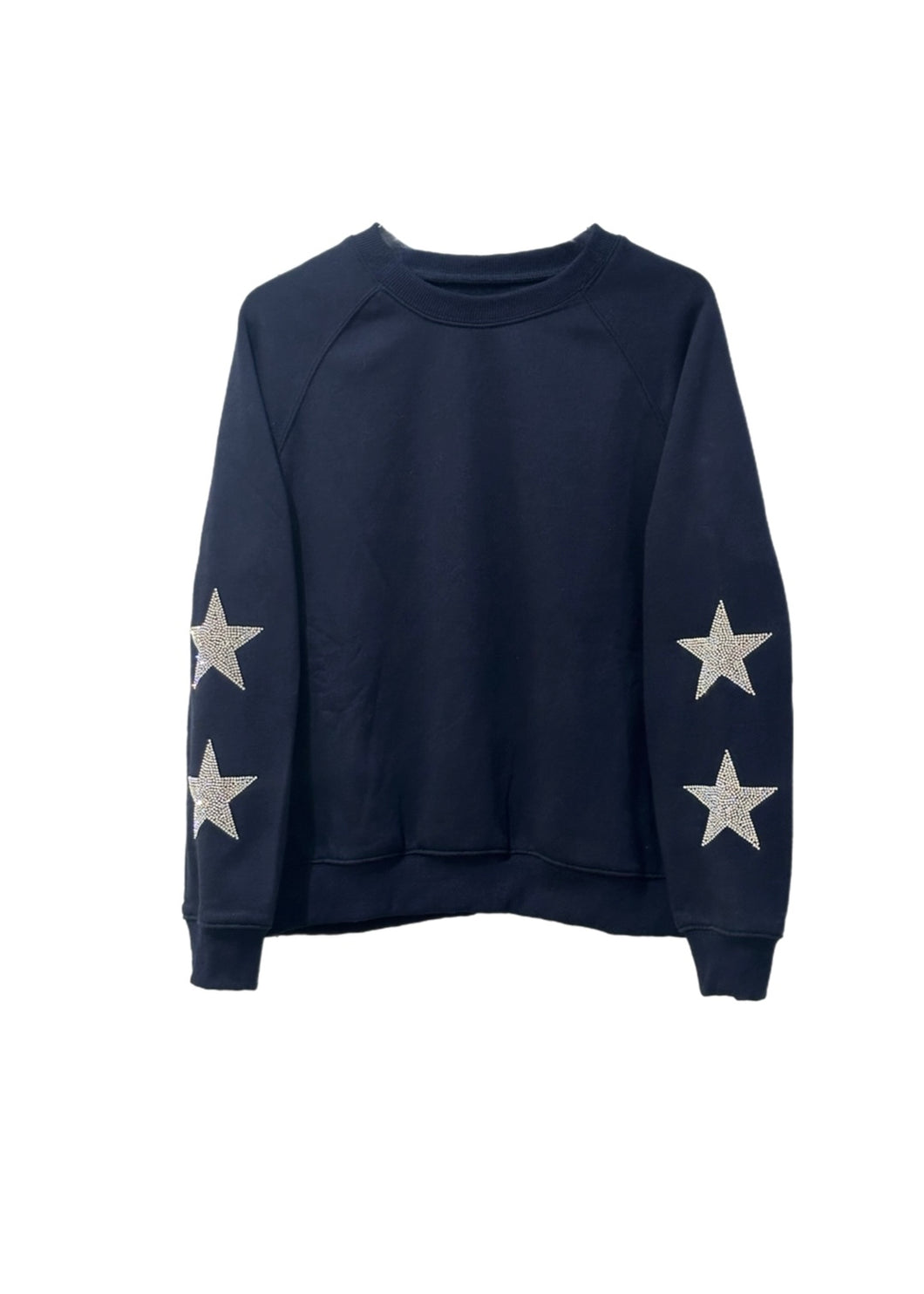 CrystalRags Navy Oversized Sweatshirt with Crystal Star Design