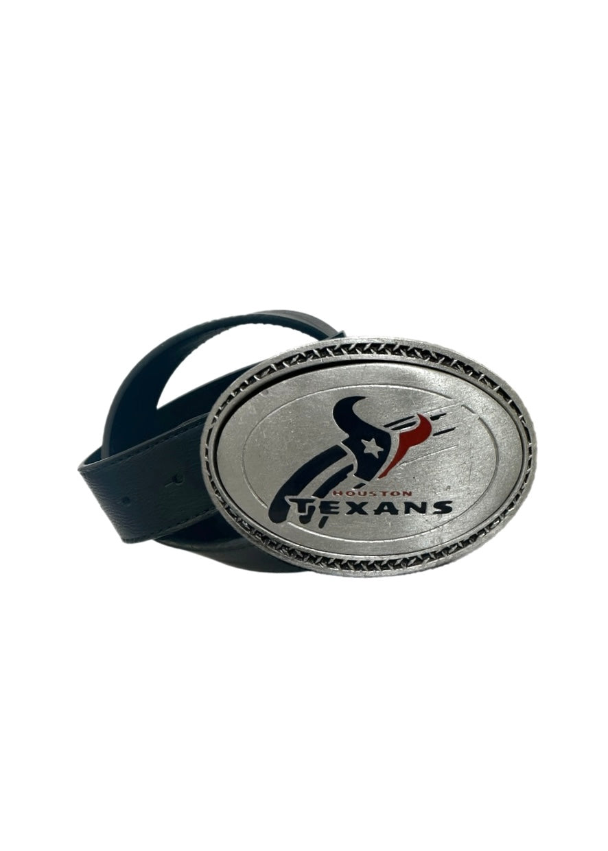 Houston Texans, Football Vintage 2000 Belt Buckle with New Soft Leather Strap