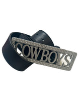 Load image into Gallery viewer, Dallas Cowboys, Football Vintage Belt Buckle with New Soft Leather Strap
