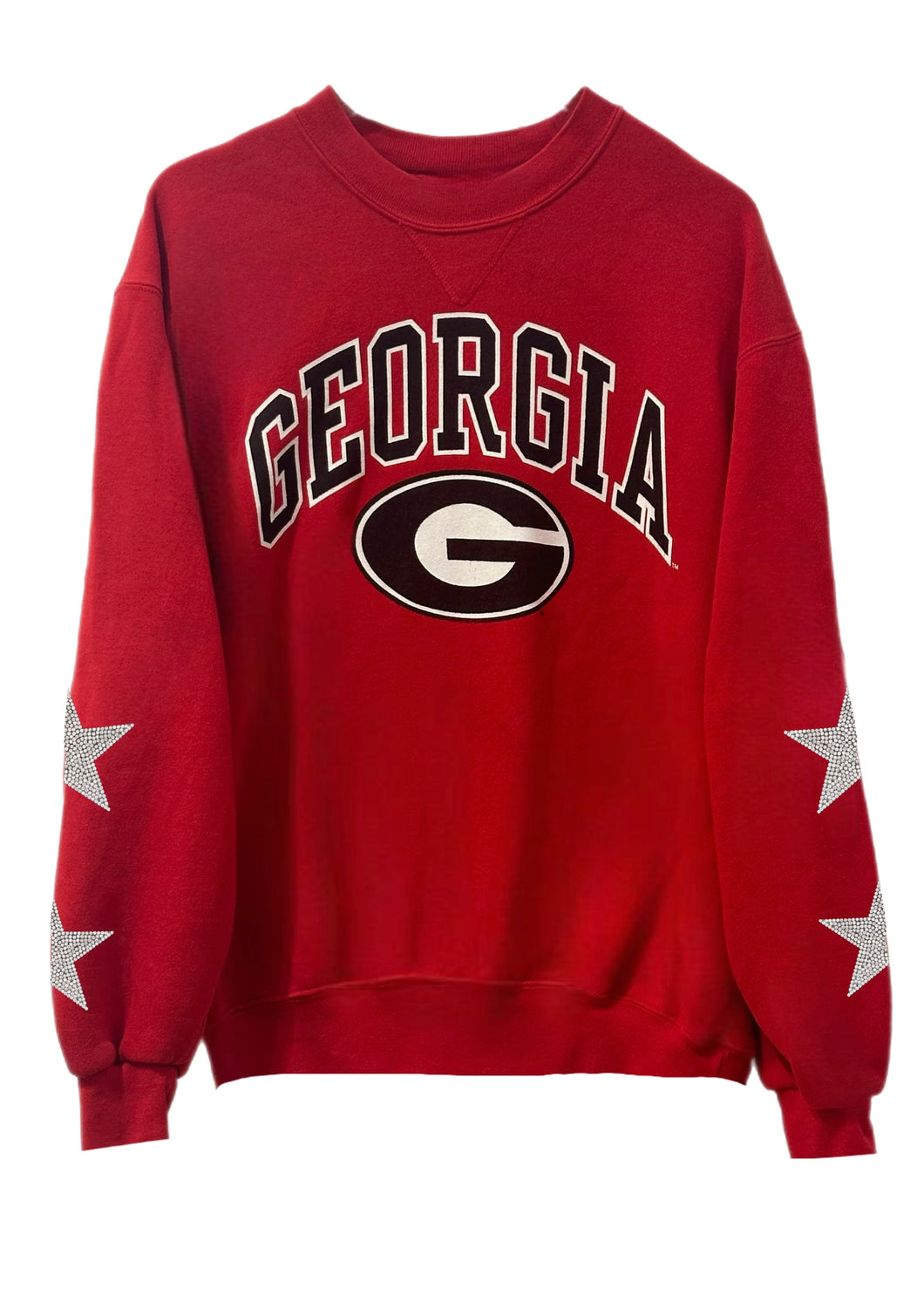 University of Georgia, One of a KIND Vintage Bulldogs Sweatshirt with Crystal Star Design