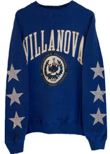 Load image into Gallery viewer, Villanova University, One of a KIND Vintage Sweatshirt with Three Crystals Star Design

