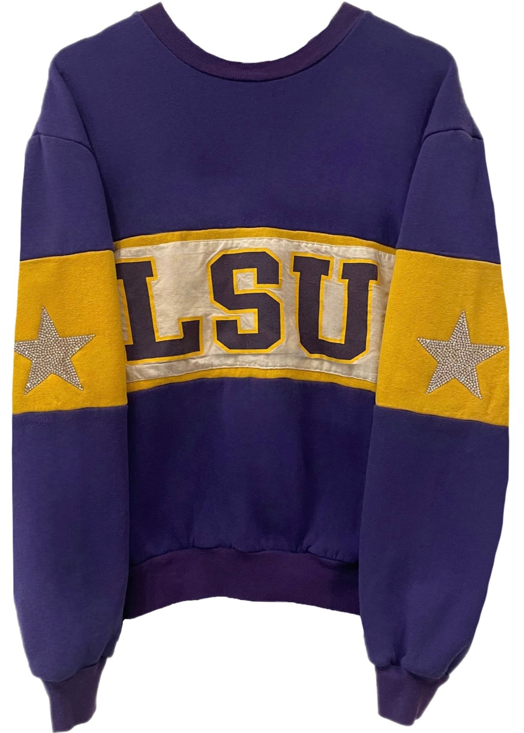 Louisiana State University, LSU Tigers One of a KIND Vintage Sweatshirt with Crystal Star Design