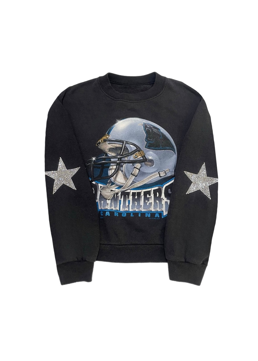 Carolina Panthers, Football One of a KIND Vintage “Rare Find” Kids Sweatshirt with Crystal Star Design