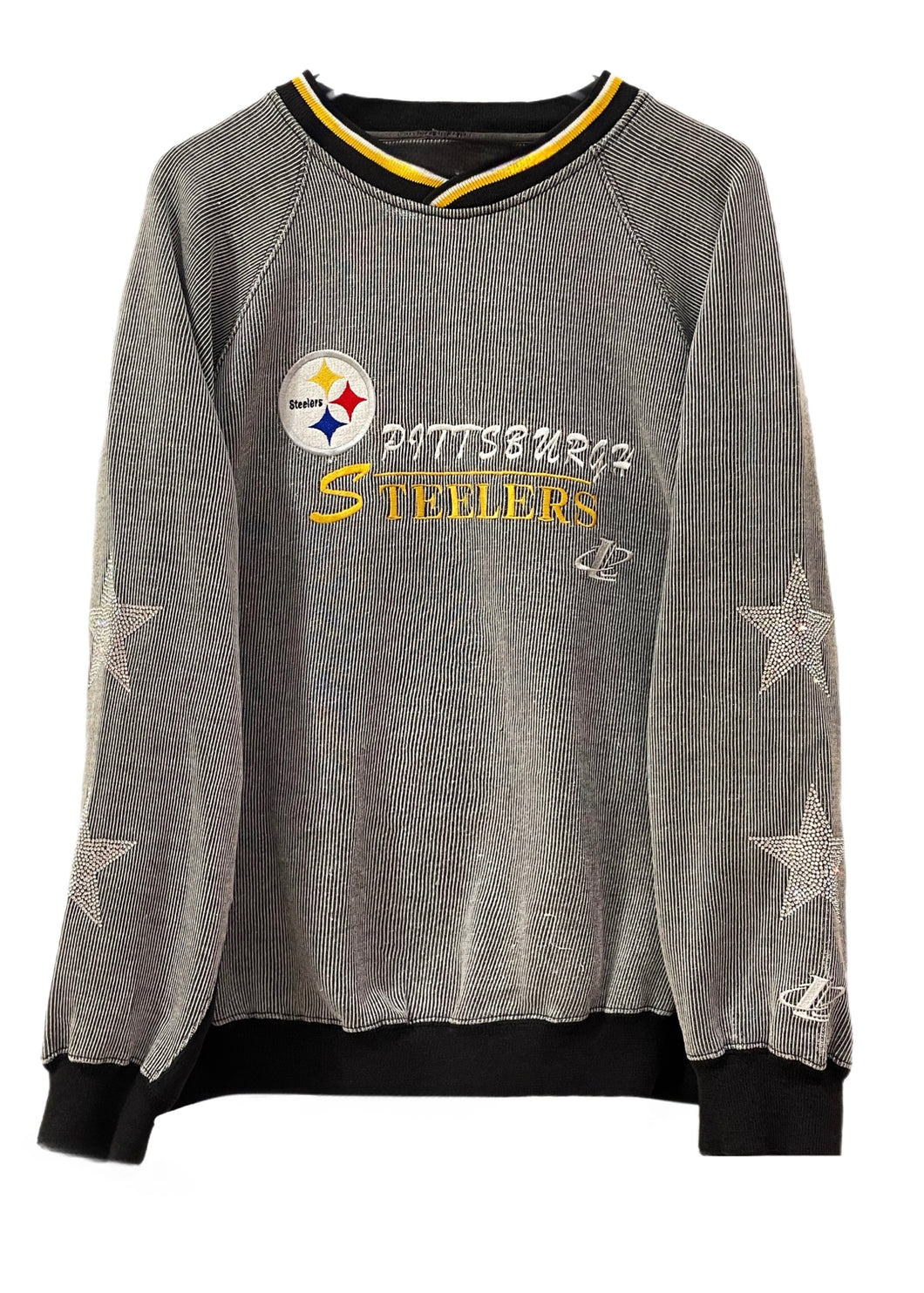 Pittsburgh Steelers, Football One of a KIND “Rare Find” Vintage Sweatshirt with Crystal Star Design