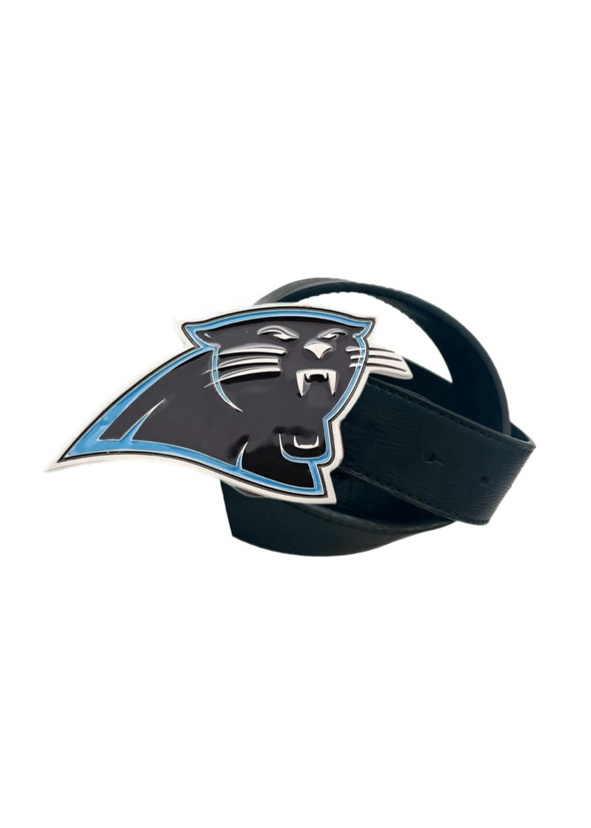 Carolina Panthers, Football Vintage 2012 Belt Buckle with New Soft Leather Strap