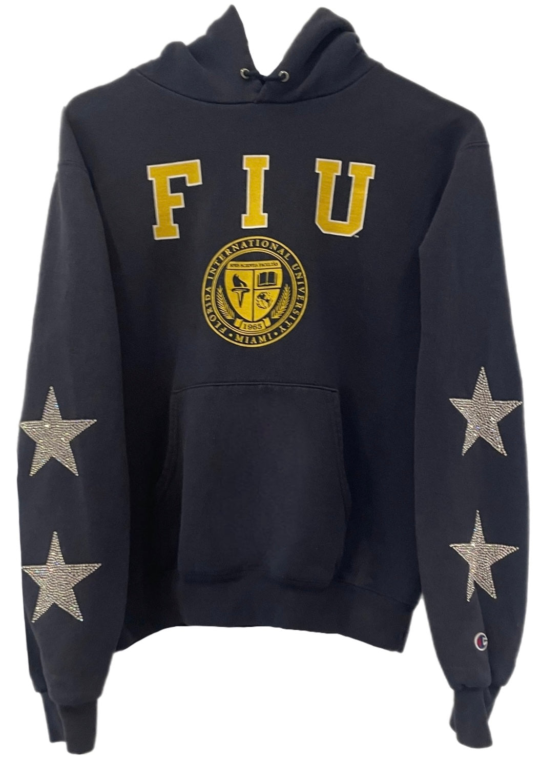 Florida International University, FIU One of a KIND Vintage Hoodie with Crystals Star Design