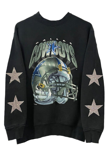 Dallas Cowboys, NFL One of a KIND Vintage Sweatshirt with Crystal Star  Design