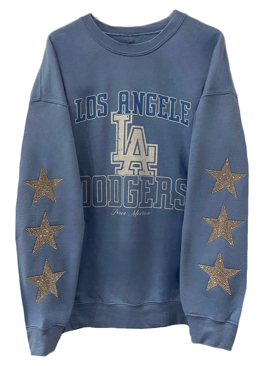 LA Dodgers, MLB One of a KIND Vintage Sweatshirt with Crystal Star Design